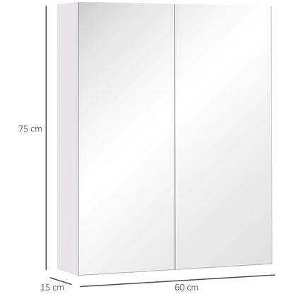 Wall Mount Medicine Cabinet with Mirror, Adjustable Shelf, Double Door, Soft Closing, 23.5" x 29.5", Light Lilac Mirror Medicine Cabinets at Gallery Canada
