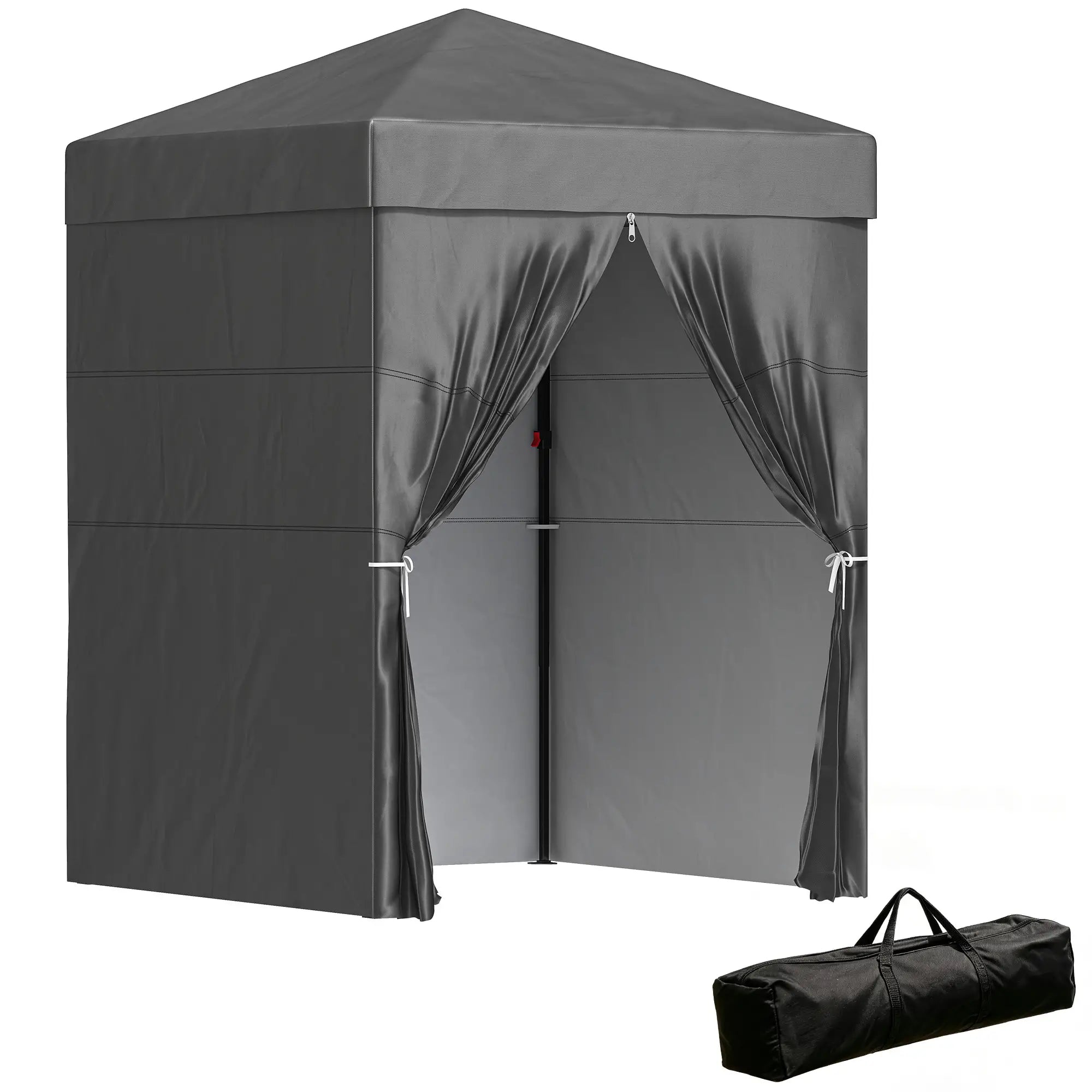 5 x 5 ft Compact Pop Up Canopy Tent, UPF 50+ Changing Room, Portable Instant Privacy Canopy, Dark Grey Pop Up Canopies at Gallery Canada