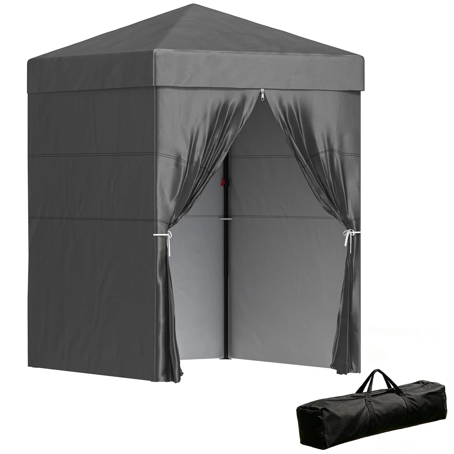5 x 5 ft Compact Pop Up Canopy Tent, UPF 50+ Changing Room, Portable Instant Privacy Canopy, Dark Grey Pop Up Canopies at Gallery Canada