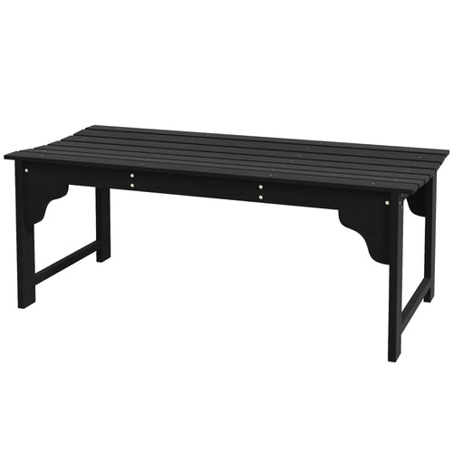 Wooden Garden Bench, Patio Double Park Bench, Black