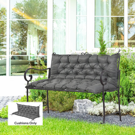 59" x 40" x 4" Outdoor Bench Cushion, 4" Thick Filling, Dark Grey Patio Chair Cushions Dark Grey at Gallery Canada