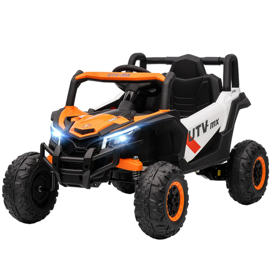 12V Kids Ride On Car, Remote Control, Battery Powered, Orange Electric Toy Cars Orange at Gallery Canada