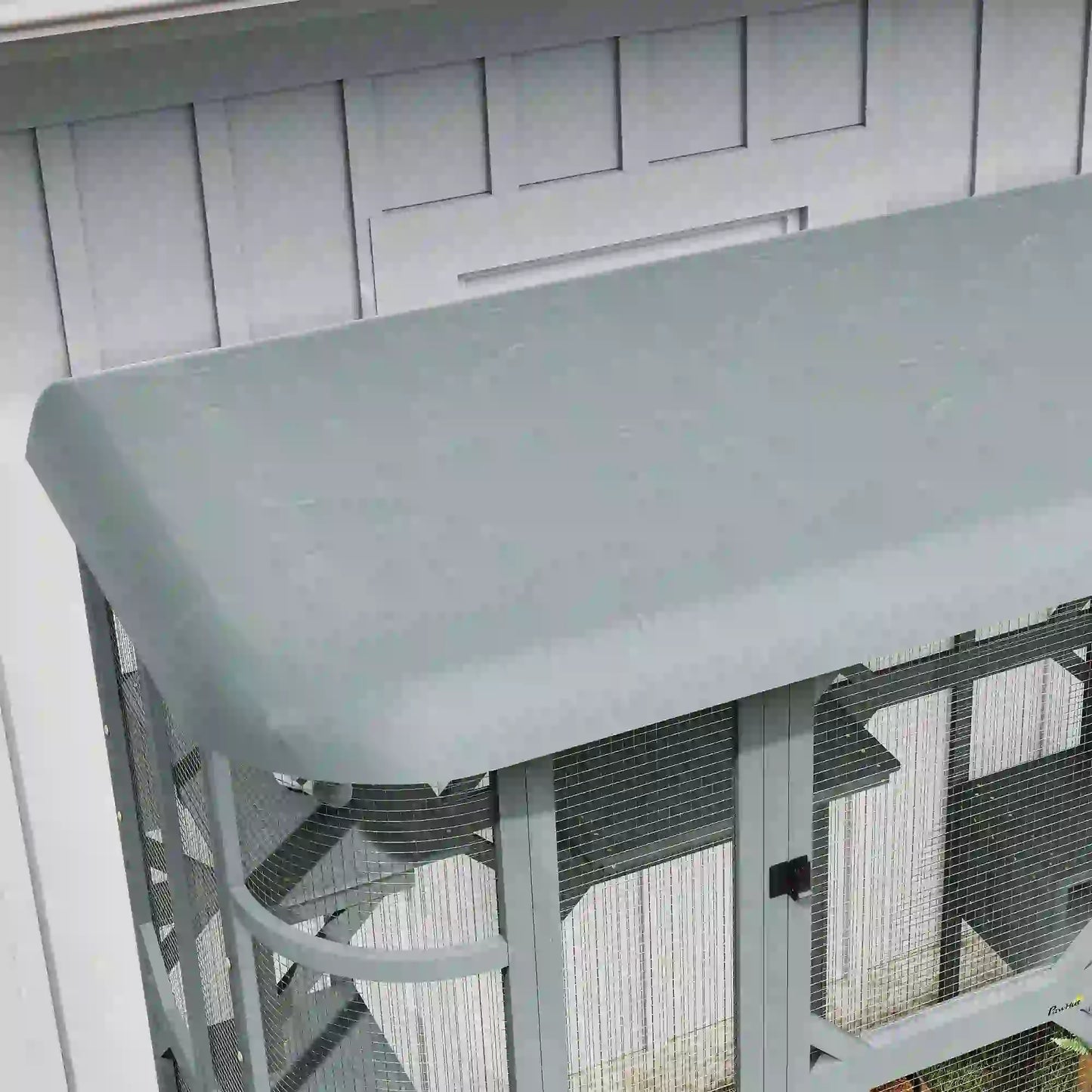 71" Wooden Cat Enclosure, With Platforms And Condos, Grey Outdoor Cat Enclosures at Gallery Canada