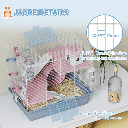 3-Tier Hamster Cage With Exercise Wheel, Food Bowl, Water Bottle Hamster Cages at Gallery Canada
