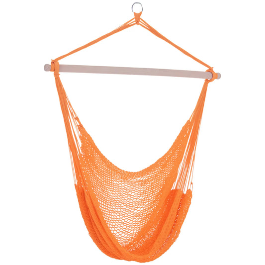 Portable Hammock Chair, Hanging Swing for Outdoor, Garden, Camping, Orange Hammock Swings Orange at Gallery Canada