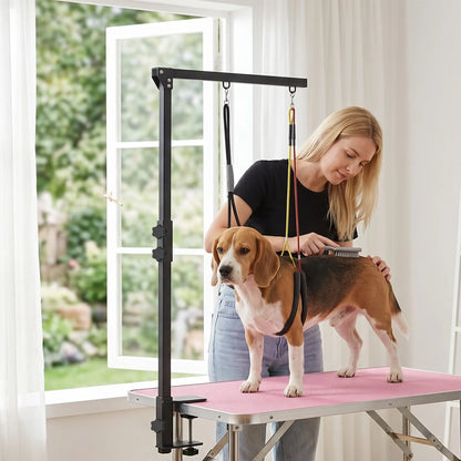 Dog Grooming Arm With Clamp, Adjustable, 18.9"-32.3", Black
