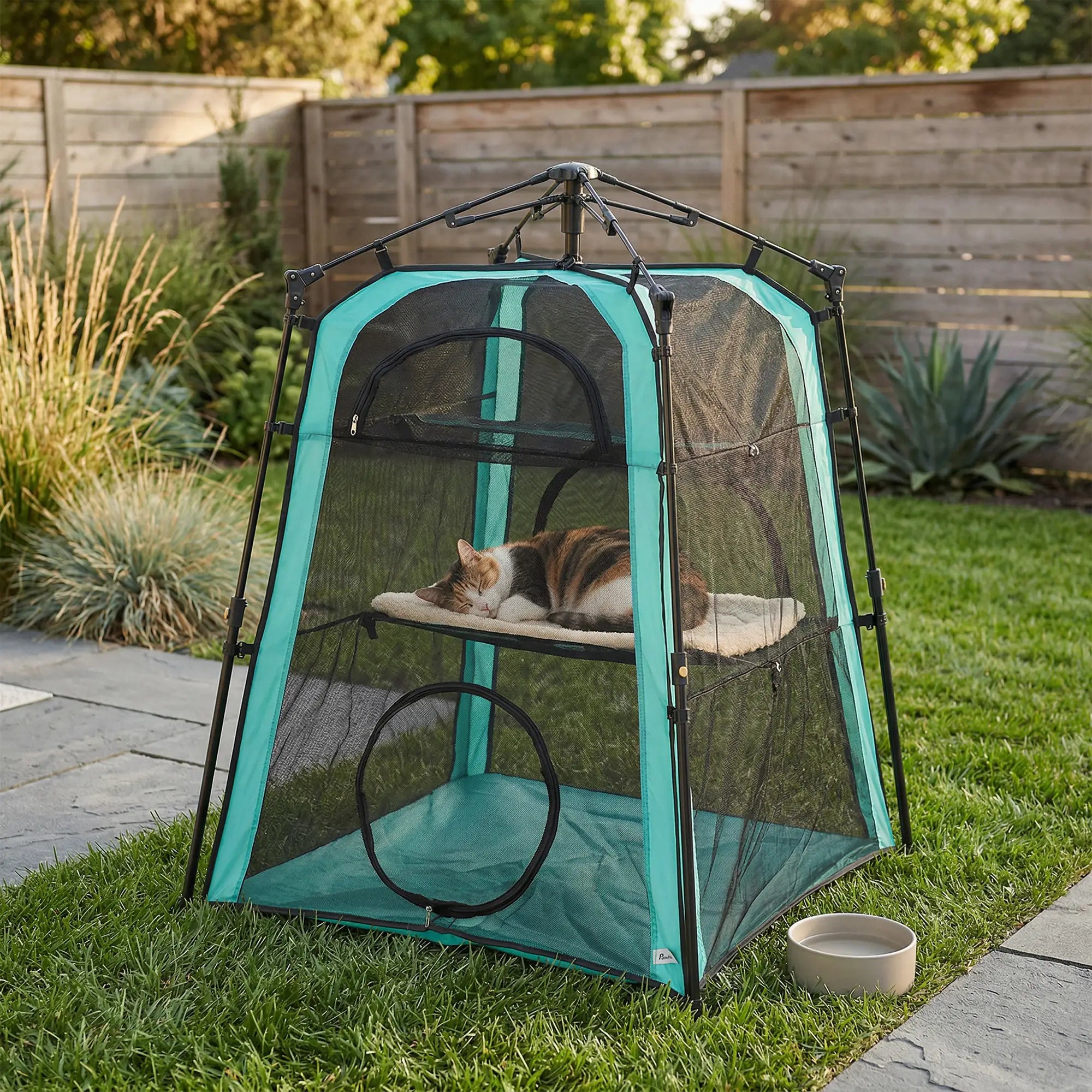 Cat Tent, 3-Tier Portable Pet Tent, Multi-Door, Carry Bag, Breathable Mesh Cat Houses at Gallery Canada