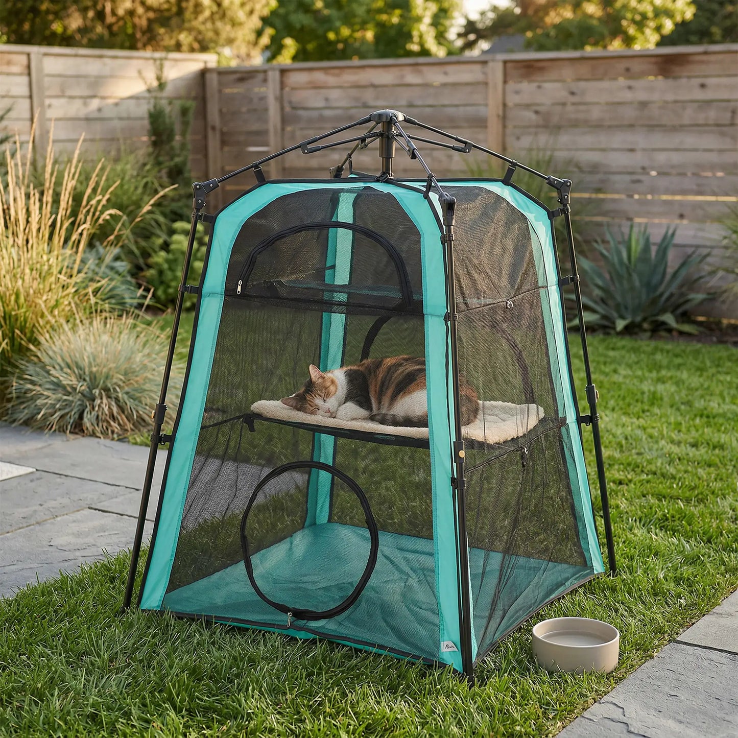 Cat Tent, 3-Tier Portable Pet Tent, Multi-Door, Carry Bag, Breathable Mesh Cat Houses at Gallery Canada