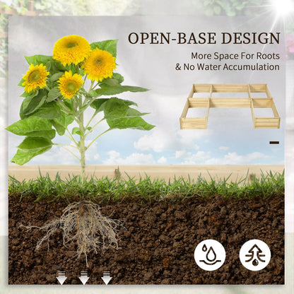 DIY 5-Box Garden Planter, Open Bottom, Natural Wood Raised Garden Beds at Gallery Canada
