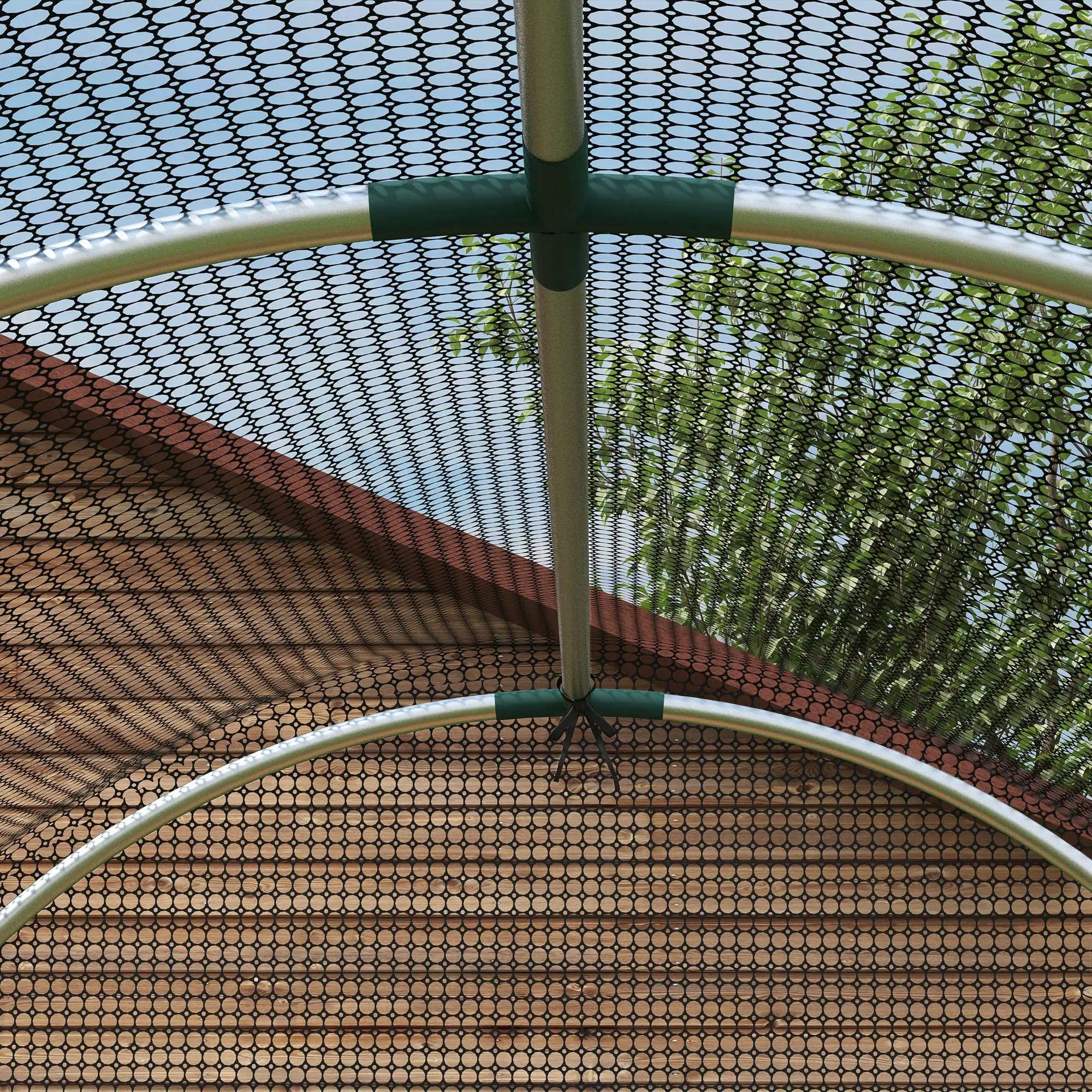 Galvanized Steel Crop Cage, Plant Protection Tent, 4' x 8', Black Walk In Greenhouses at Gallery Canada