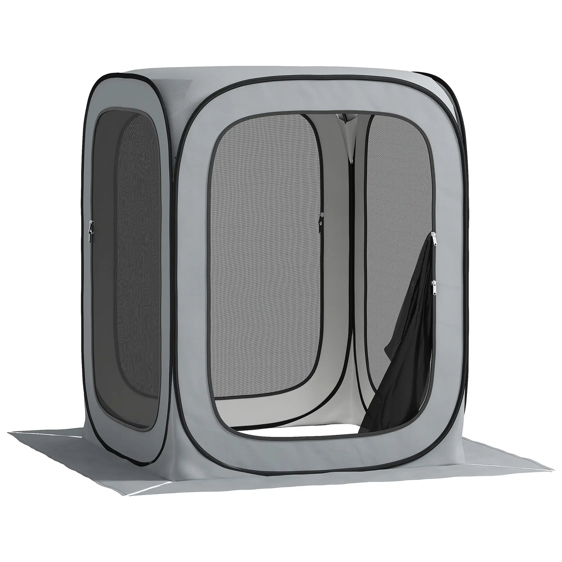 6x6ft Pop Up Screen Tent, UPF50+ Portable Camping Gazebo, Light Grey Camping Tents at Gallery Canada