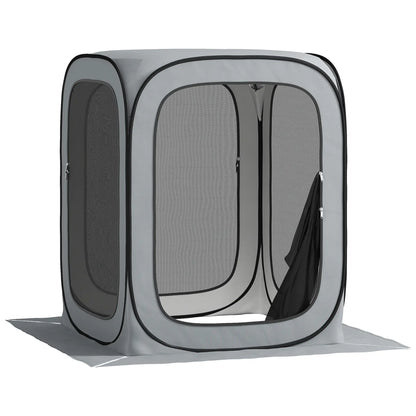 6x6ft Pop Up Screen Tent, UPF50+ Portable Camping Gazebo, Light Grey Camping Tents at Gallery Canada