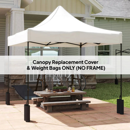 10' x 10' Replacement Canopy Top, Pop Up Tent, UPF50+, White