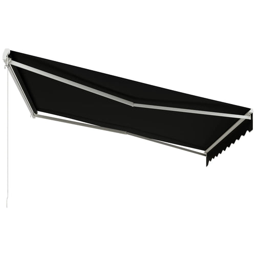 12'x10' Electric Retractable Awning, UV Protection, Black