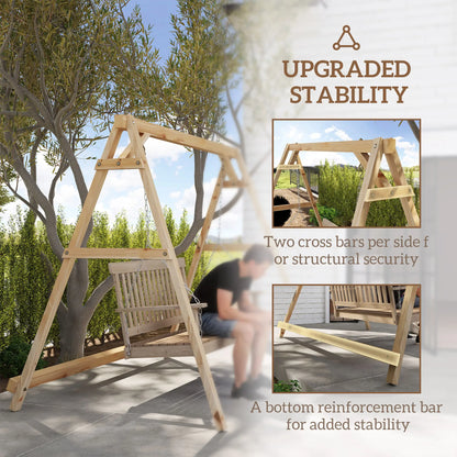 770lbs Porch Swing Frame, Heavy Duty A-Frame Stand, Reinforced Bars Hammock Stands at Gallery Canada