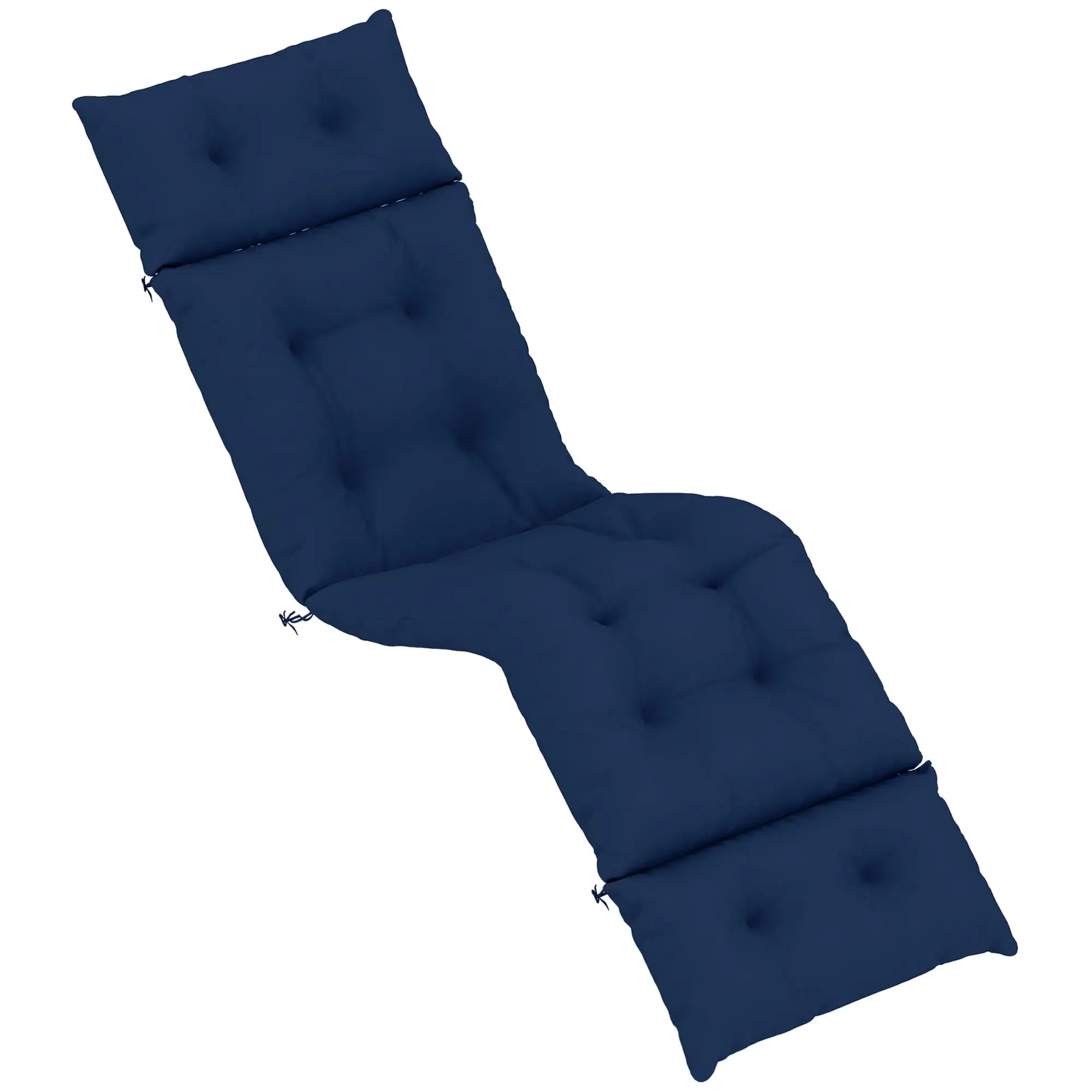 Tufted Thick Outdoor Chaise Lounge Cushion, 74.8