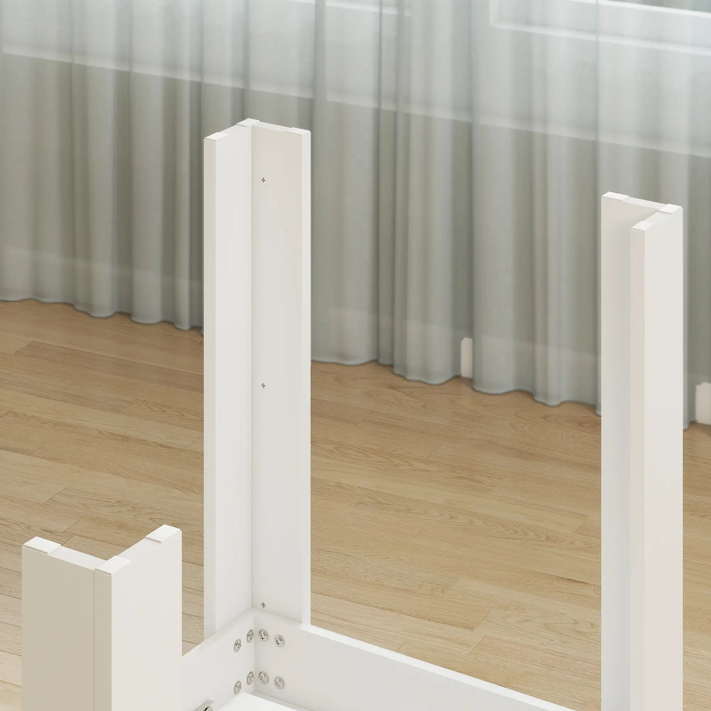 Modern Extendable Dining Table, 55.1 x 31.5 in, For 6-8 People, White Dining Tables at Gallery Canada