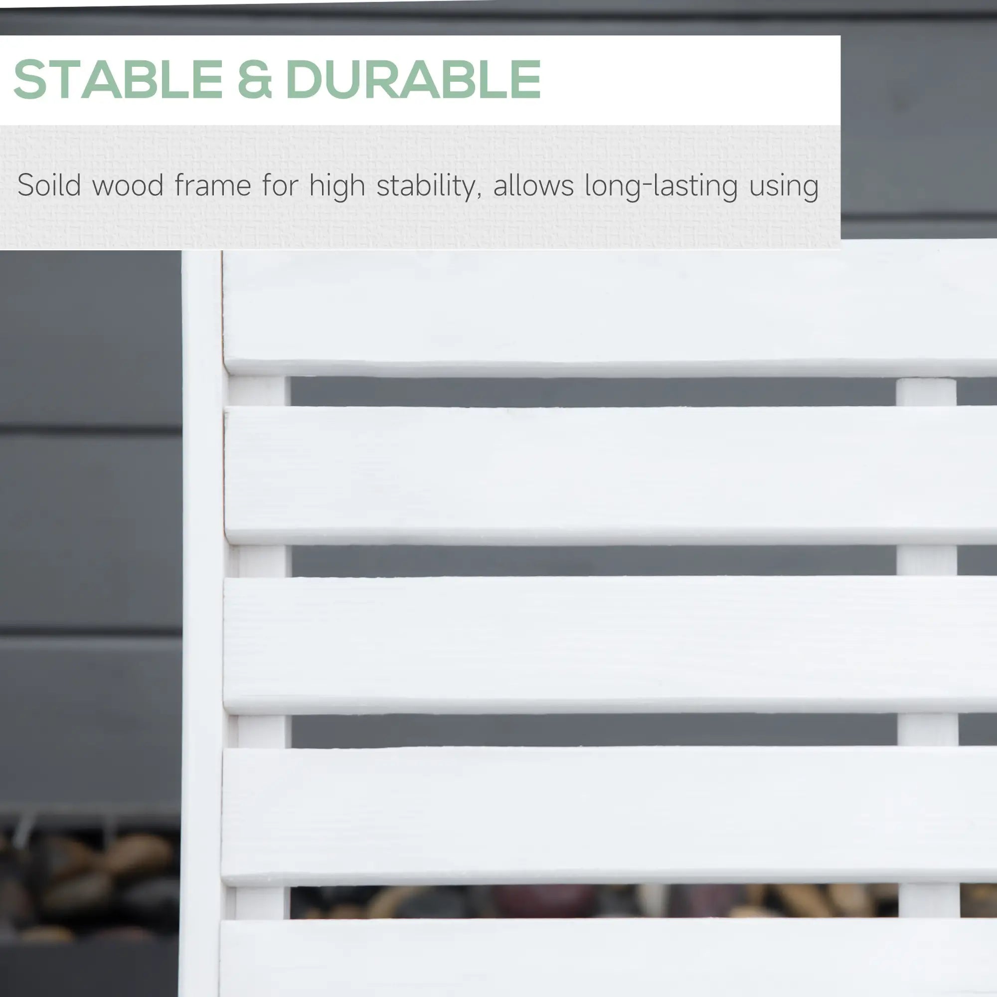 Wooden Folding Chaise Lounge, Outdoor Chair, Adjustable Back, White Chaise Loungers at Gallery Canada