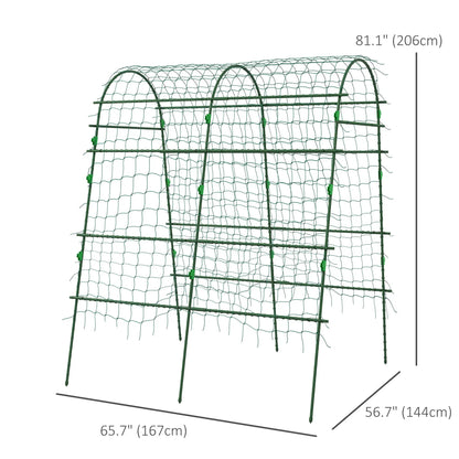 Arched Garden Trellis, Metal Cucumber Plant Support, 57" x 66" x 81" Plant Stands at Gallery Canada