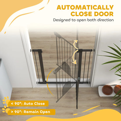 30"-41" Extra Wide Pet Gate, 35"H, Small Door, Black Houses, Kennels & Pens at Gallery Canada