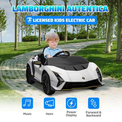 12V Lamborghini Kids Car, Remote Control, White Electric Toy Cars at Gallery Canada