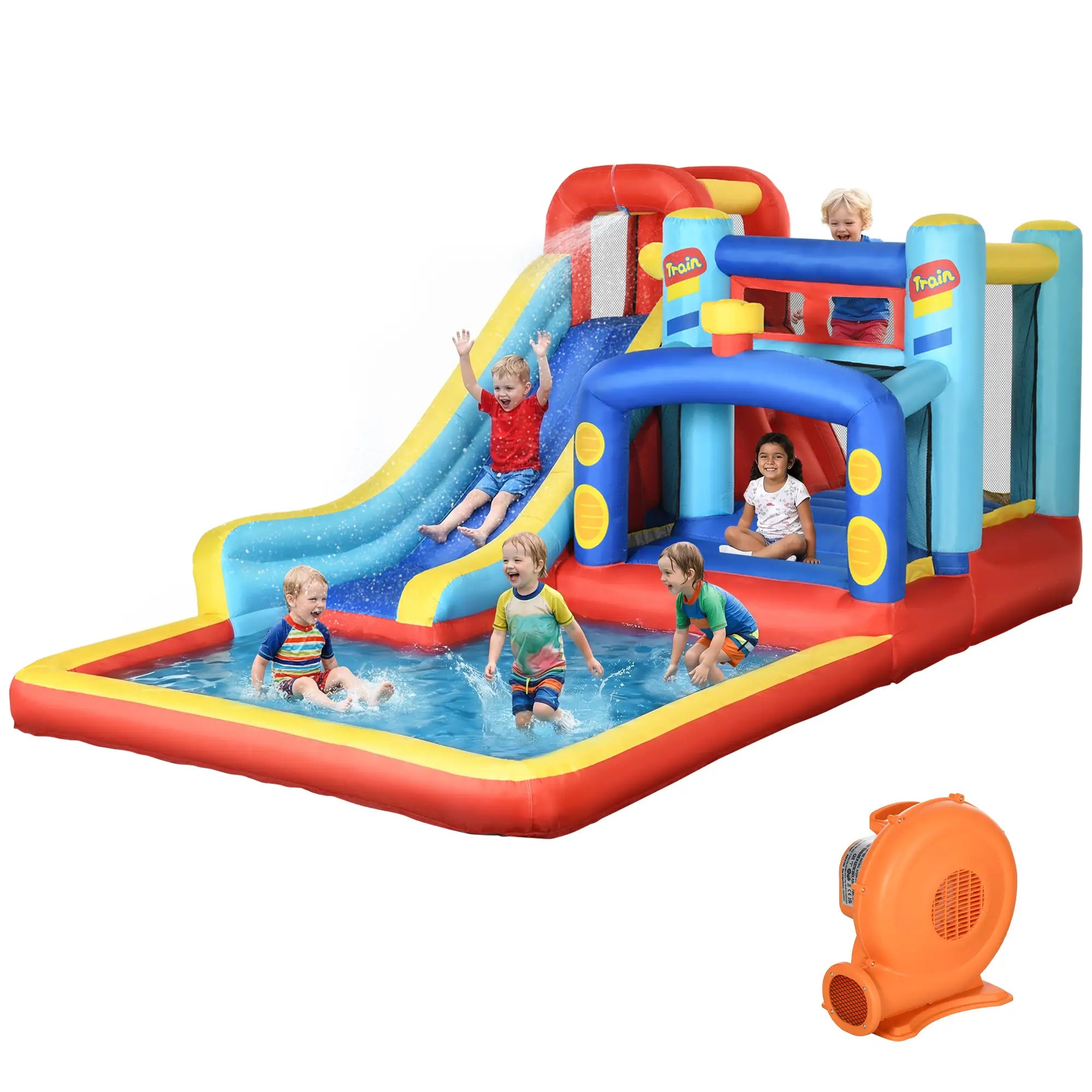 Inflatable Bounce House, 14.3 x 8FT, 4 in 1 With Slide, Climbing Wall Inflatables at Gallery Canada