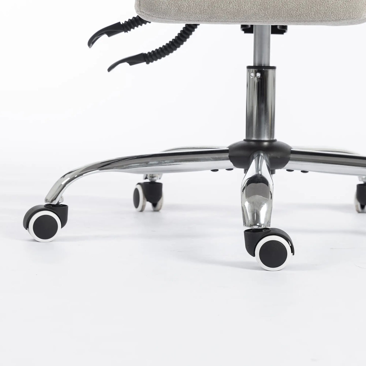 Criss Cross Chair with Wheels, Waterfall Armrests, Light Grey