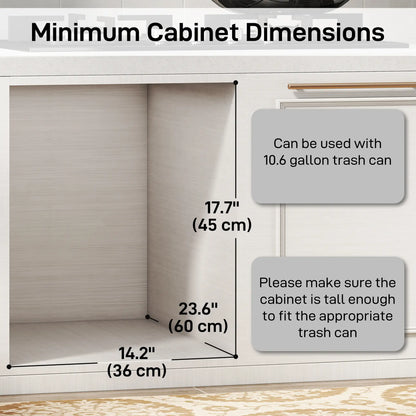 Pull Out Trash Can Under Cabinet, 10.6 Gallon, Grey Household Supplies at Gallery Canada