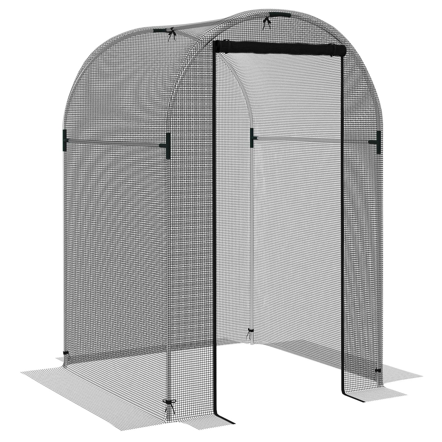 Galvanized Steel Crop Cage, Plant Protection Tent, 4' x 4', Black Walk In Greenhouses at Gallery Canada
