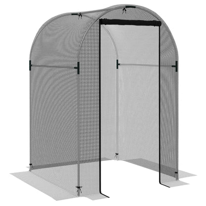 Galvanized Steel Crop Cage, Plant Protection Tent, 4' x 4', Black Walk In Greenhouses at Gallery Canada