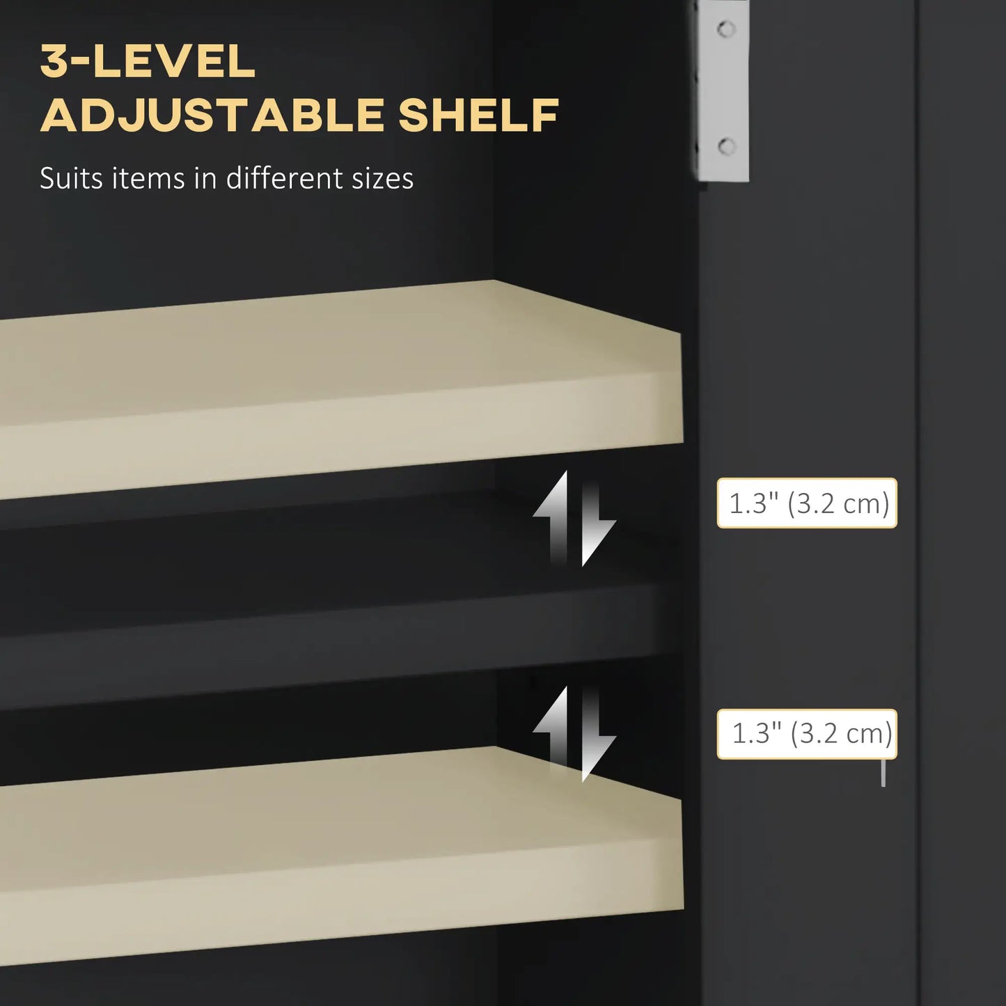 Bathroom Wall Cabinet, Medicine Storage with Shelf, Black Bathroom Cabinets at Gallery Canada