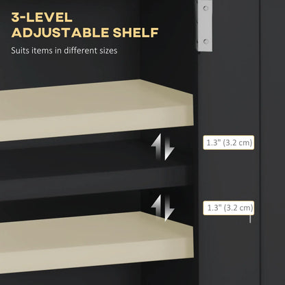 Bathroom Wall Cabinet, Medicine Storage with Shelf, Black Bathroom Cabinets at Gallery Canada