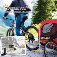 Dog Bike, Trailer Pet Cart, Bicycle Wagon, Travel Cargo, Carrier Attachment with Hitch, Foldable for Travelling, Red Dog Bike Trailers & Strollers at Gallery Canada