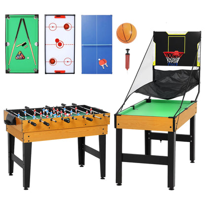 53 in 5-in-1 Multi Game Table, Foosball Pool Hockey Table Tennis Basketball