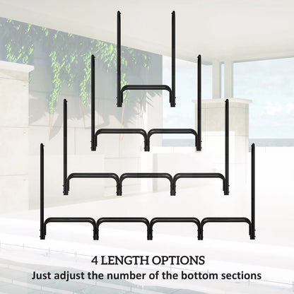 8ft Outdoor Firewood Rack With Cover, Adjustable Wood Storage, Black Firewood Racks at Gallery Canada