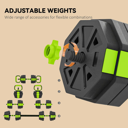 4-in-1 Adjustable Dumbbell Set, 55lbs, Green Dumbbells & Barbells at Gallery Canada