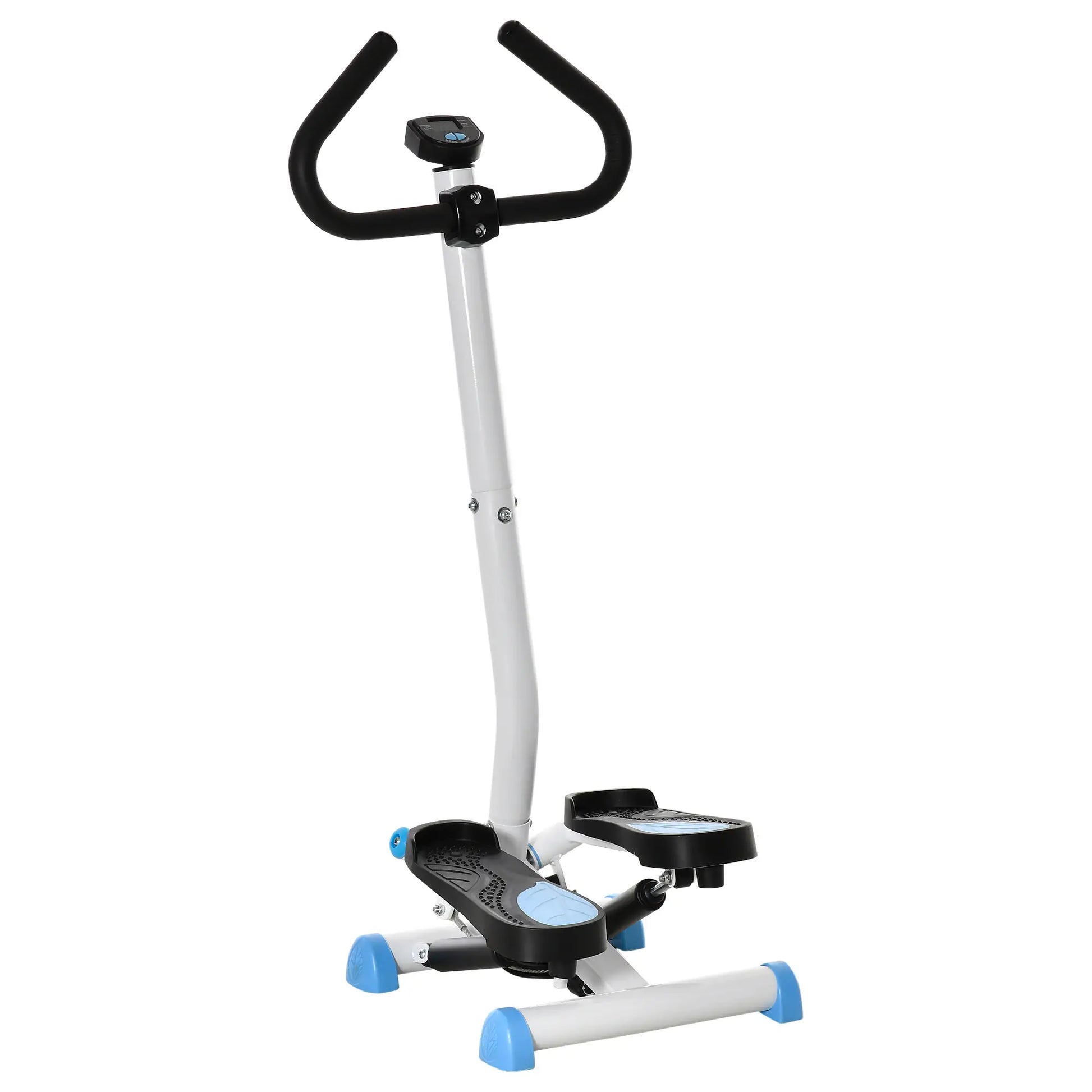 Twist Stepper, Adjustable Resistance, LCD Screen, White & Blue Exercise & Stationary Bikes White, Blue, Black at Gallery Canada