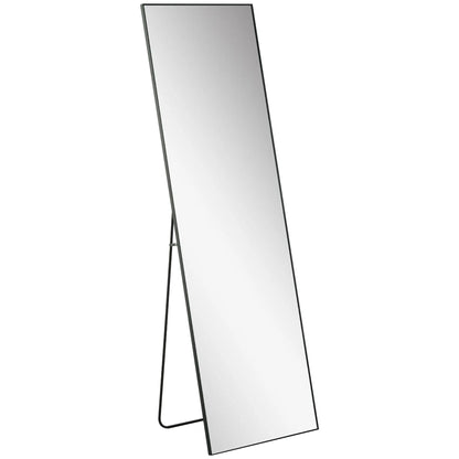 64"x20" Full Length Mirror, Floor Standing, Wall-Mounted, Black Full Length Mirrors Black at Gallery Canada