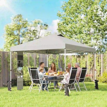 9.6 x 9.6 ft Pop Up Canopy Tent, UPF 50+, With Pockets, Sandbags, Wheeled Bag
