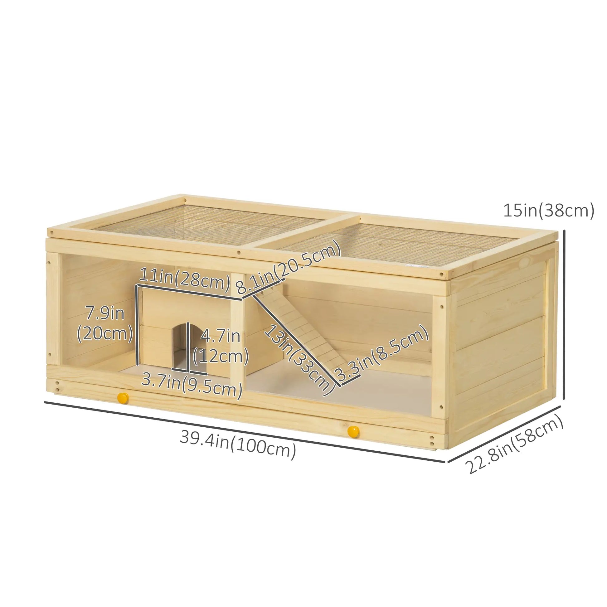 Small Animals Hutch With Sliding Tray, Play House, Natural Wood Hamster Cages at Gallery Canada