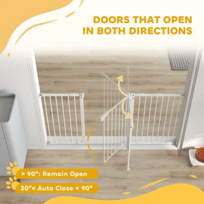 30 Inch Pet Gate with Door, 7", 8", 12" Extensions Kit Houses, Kennels & Pens at Gallery Canada