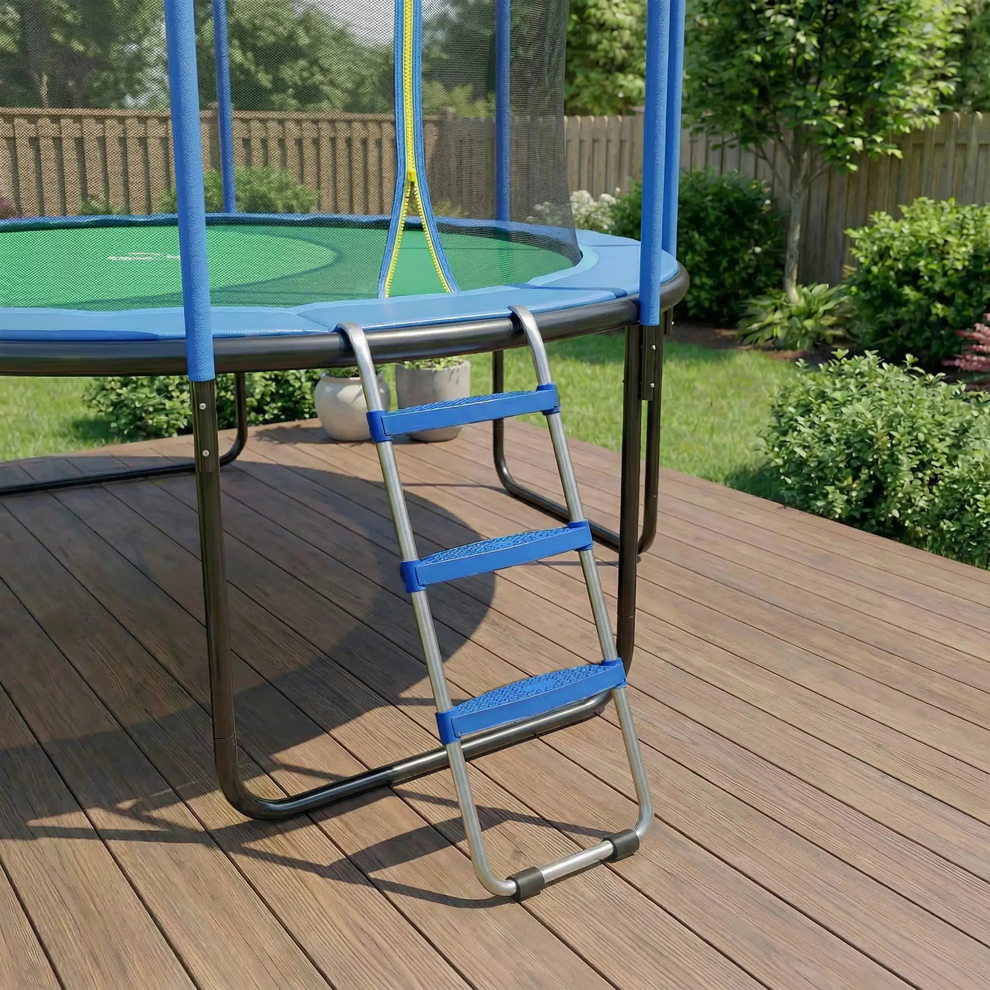 3-Step Trampoline Ladder, Galvanized Steel Frame, 330LBS Load Trampolines at Gallery Canada
