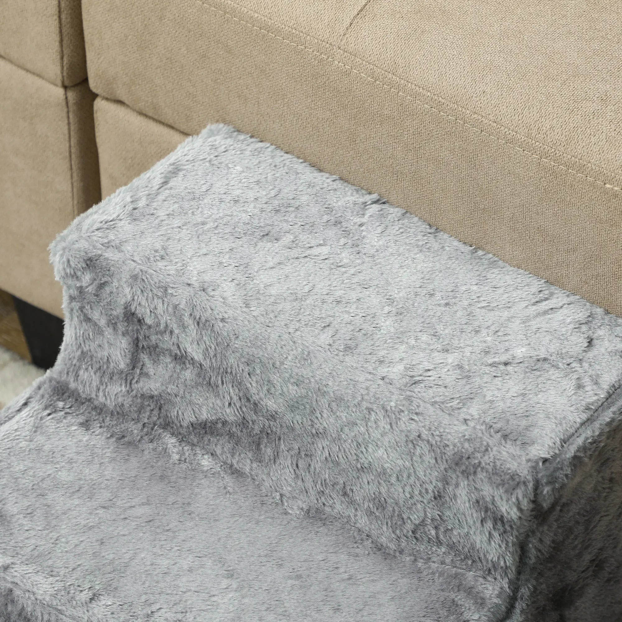 3-Step Dog Ramp for Sofa, Bed, Couch, Removable Cover, Light Grey Dog Stairs at Gallery Canada