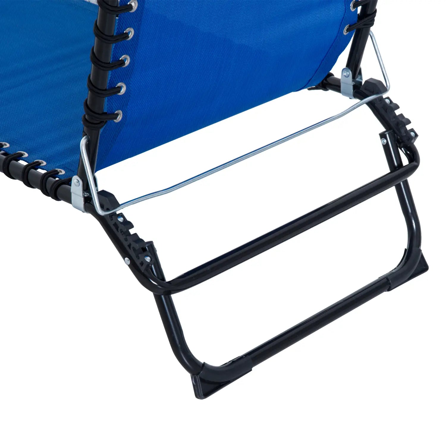 Outdoor Folding Lounge Chair, 4-Level Adjustable, Navy Blue Lounger Chairs at Gallery Canada
