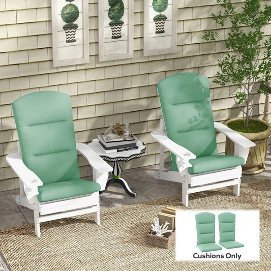 Adirondack Chair Cushions, Set of 2, Green Patio Chair Cushions Green at Gallery Canada