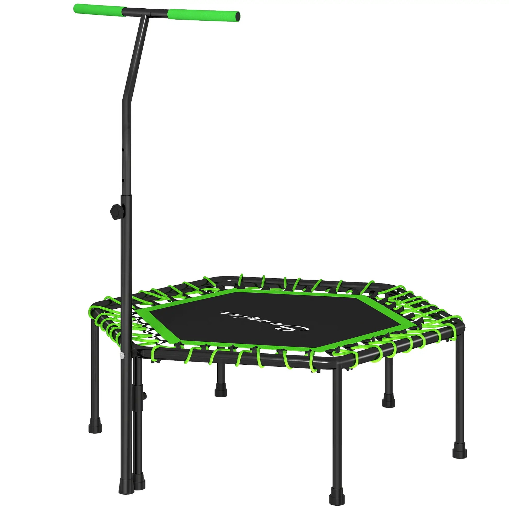 45" Rebounder Trampoline for Adults, Mini Fitness Trampoline with Adjustable Handle Trampolines Green at Gallery Canada