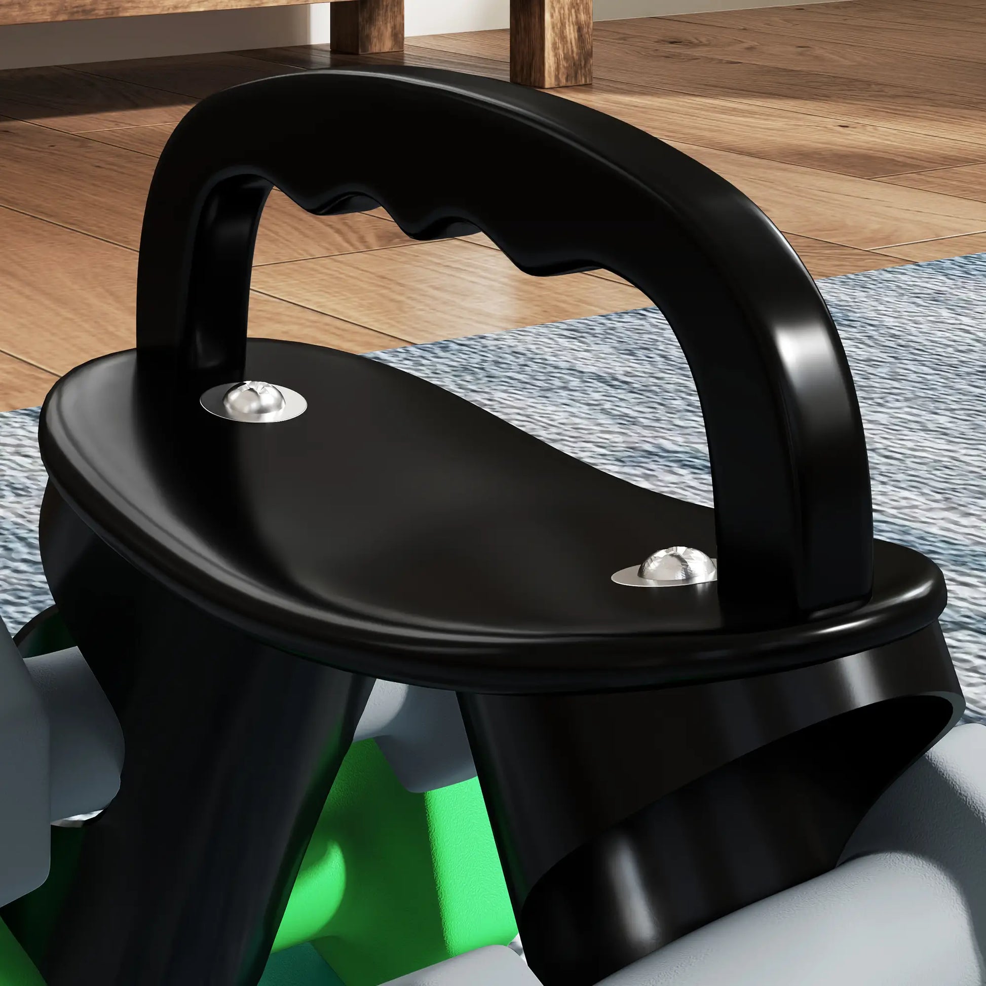 26 LBS Hex Dumbbell Set, Adjustable, Vertical Rack, Green Dumbbells & Barbells at Gallery Canada