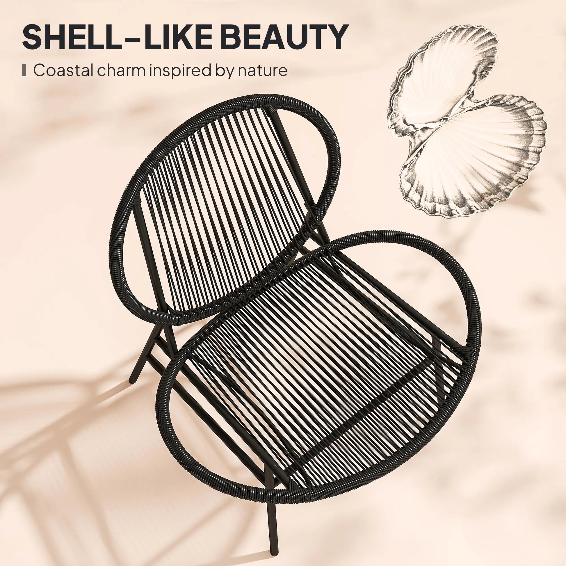 Rattan Bistro Set, 3 Pieces Wicker Patio Furniture, Black Bistro Sets at Gallery Canada