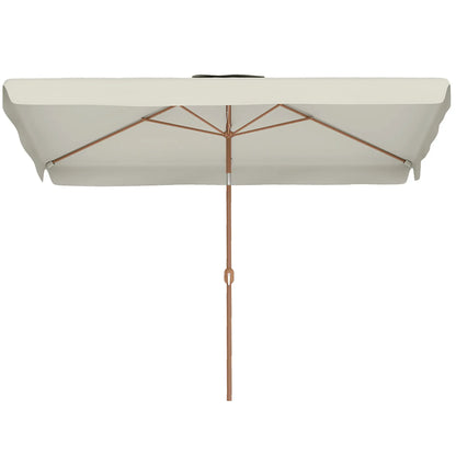 Patio Umbrella 118.1" x 78.7", UV50+ Protection, White Sun Umbrellas White at Gallery Canada