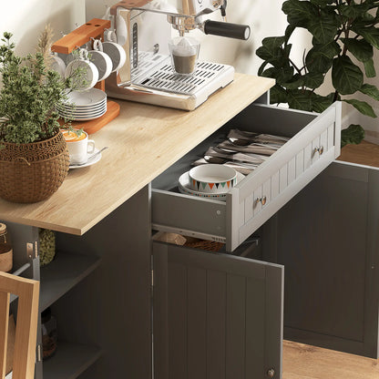 Modern Sideboard Cabinet, 41" Kitchen Buffet, Grey Bar Cabinets at Gallery Canada